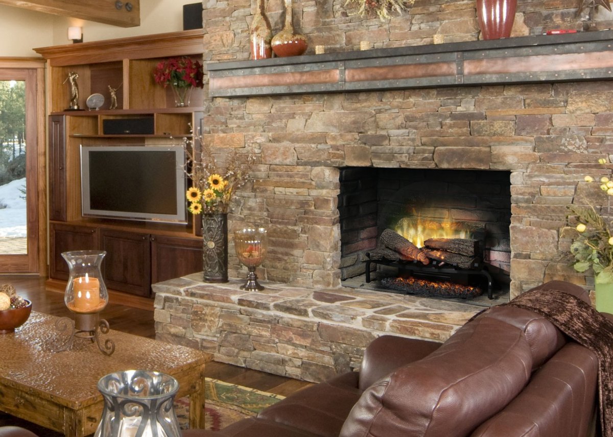 Камин в гараже