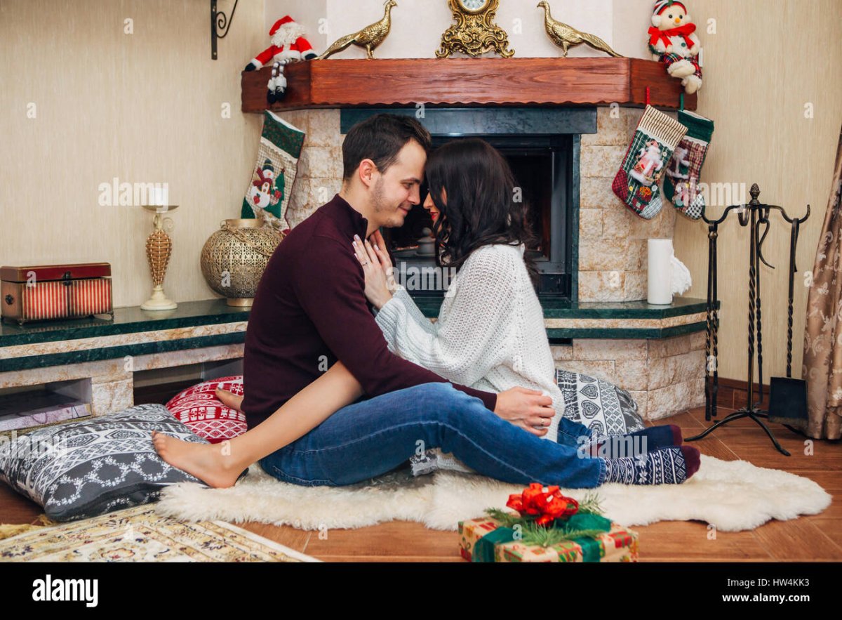 Виктор около камина