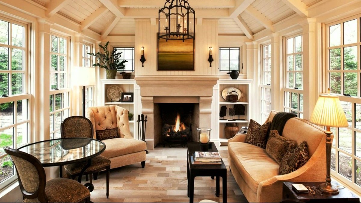 Камин в стиле Прованс в интерьере