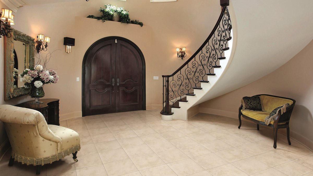 Красивая напольная плитка для холла