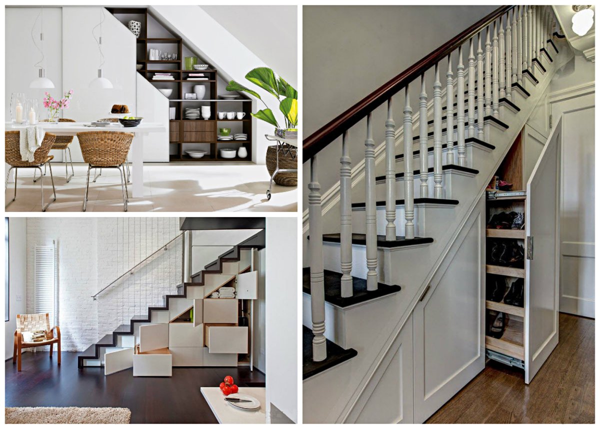 Телевизор под лестницей