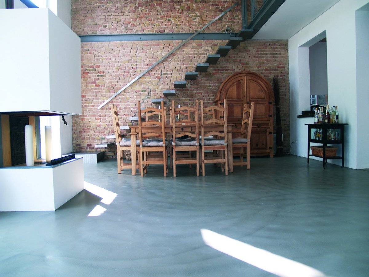 Наливной пол в интерьере