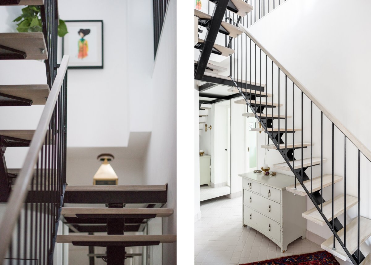 Лестница в двухуровневой квартире