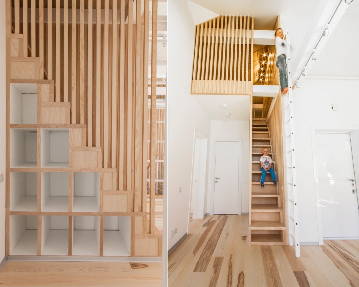 Перегородка под лестницей