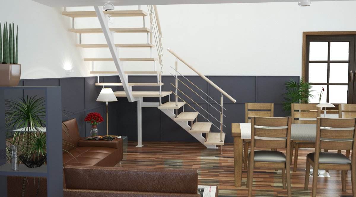 Лестница лофт монокосоур