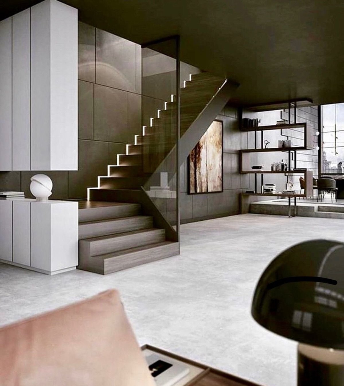 Лестница Минимализм в интерьере