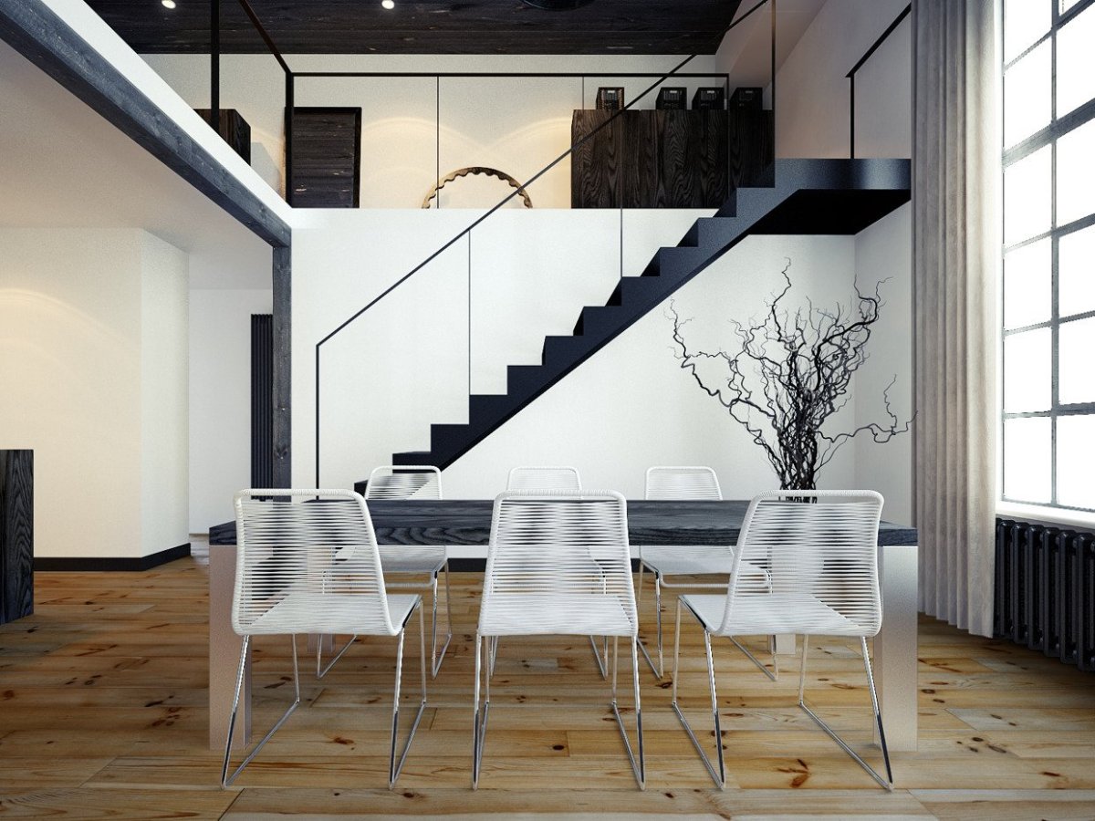 Лестница Минимализм в интерьере