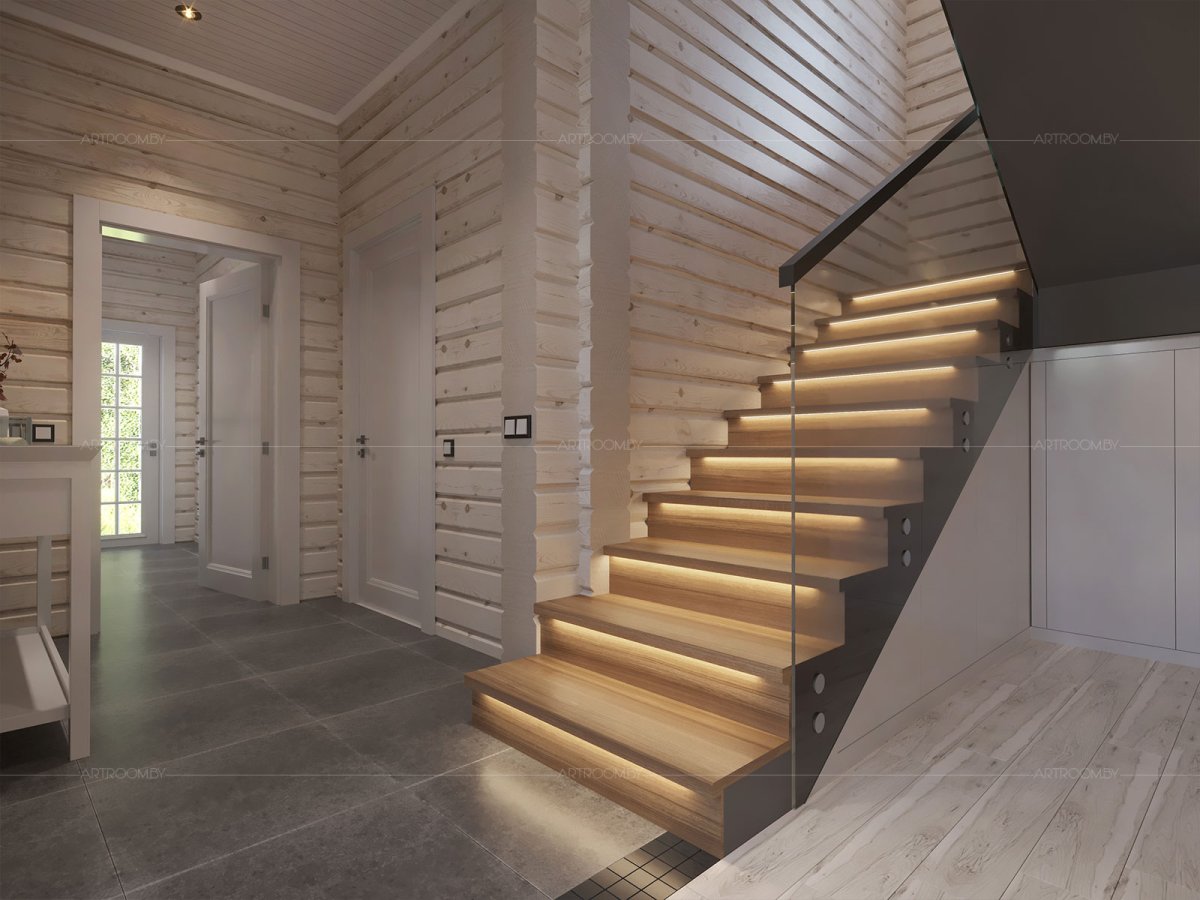 Паркет лестница