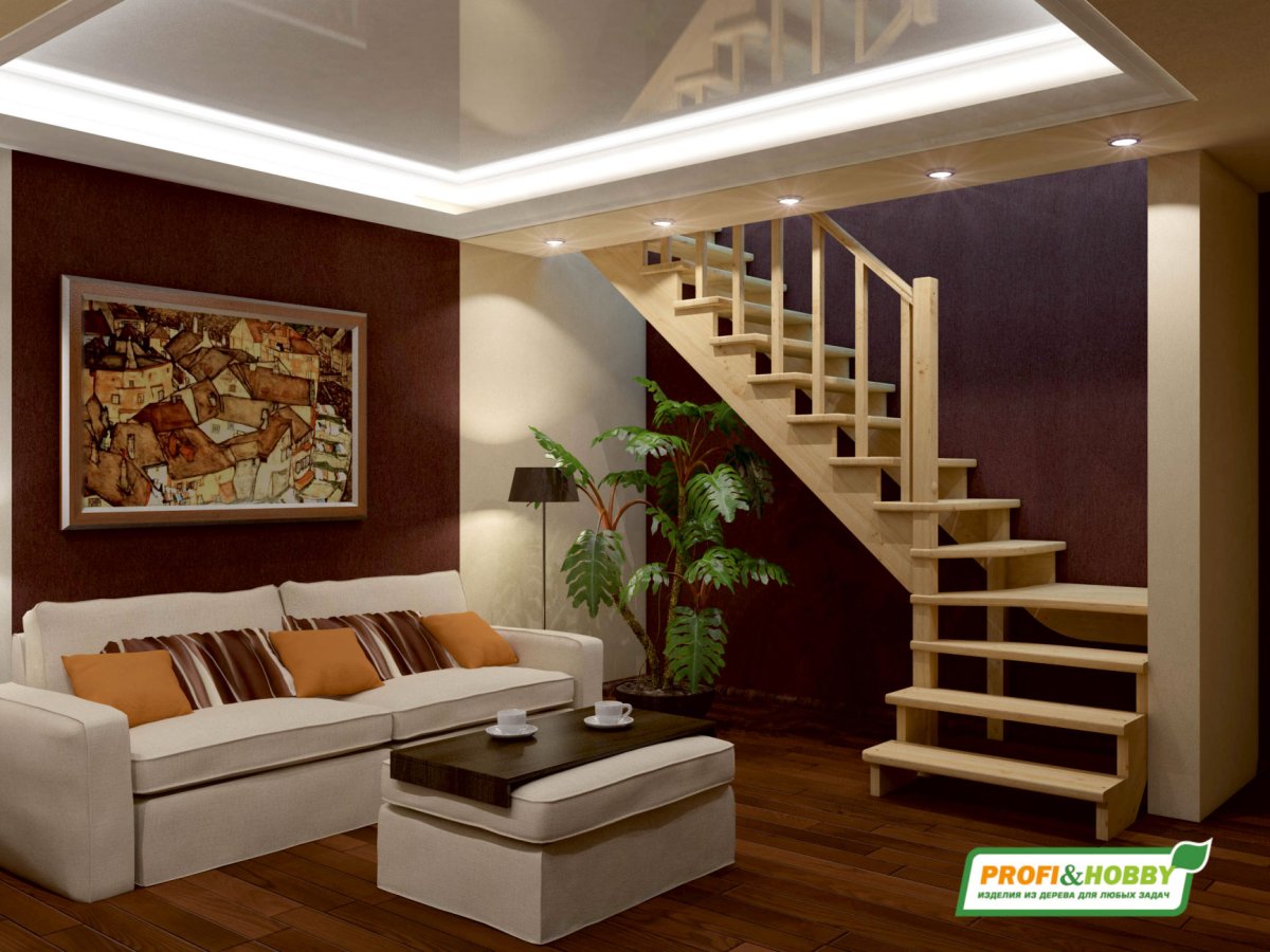 Лестница деревянная к-031м