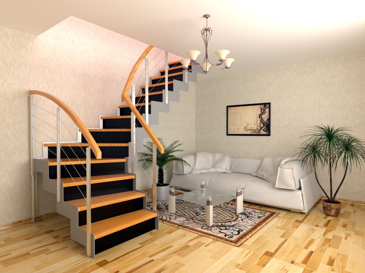 Лестницы для дома и дачи на металлокаркасе