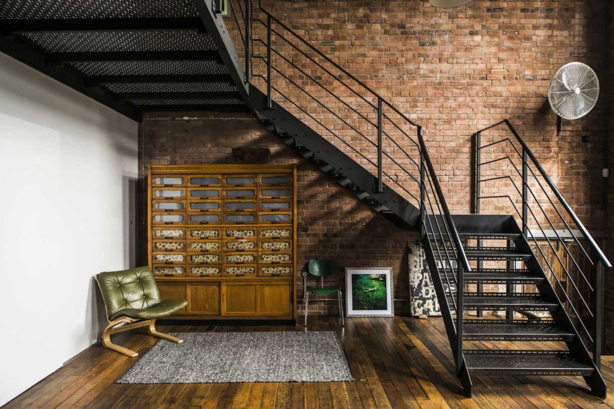 Лестница в стиле лофт и Индастриал