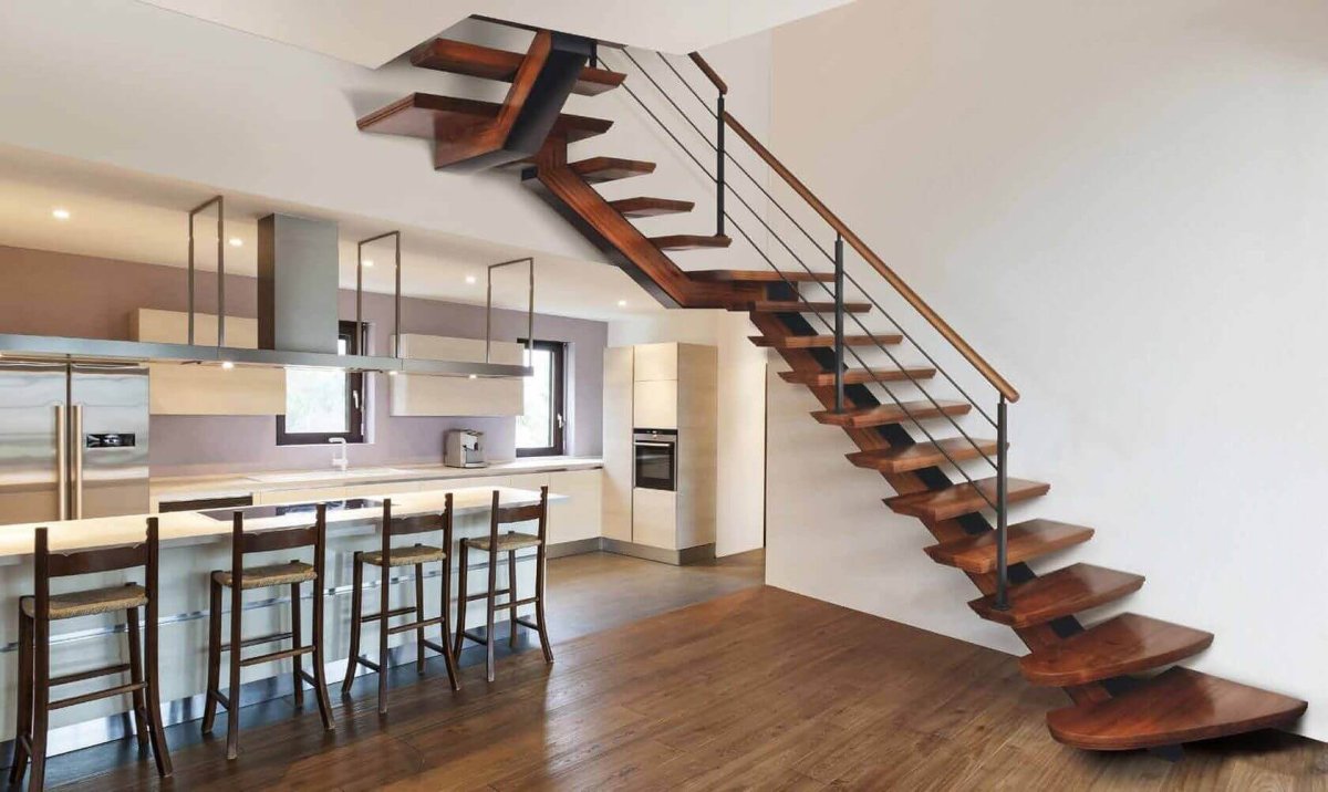 Лестница межэтажная лофт