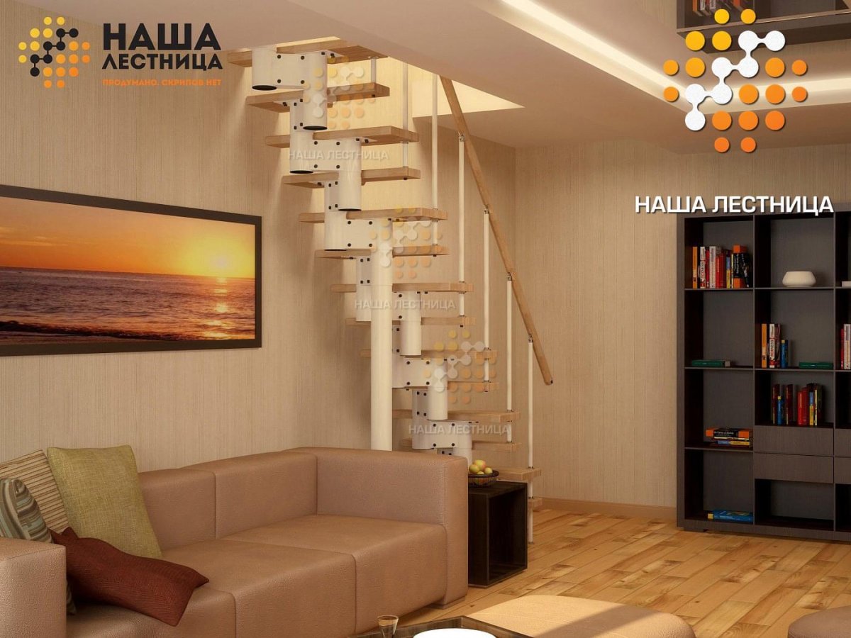 Прихожая с лестницей на второй этаж Минимализм