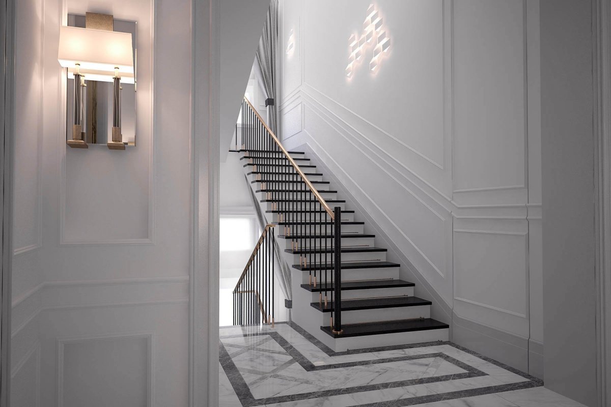 Лестница в стиле Неоклассика