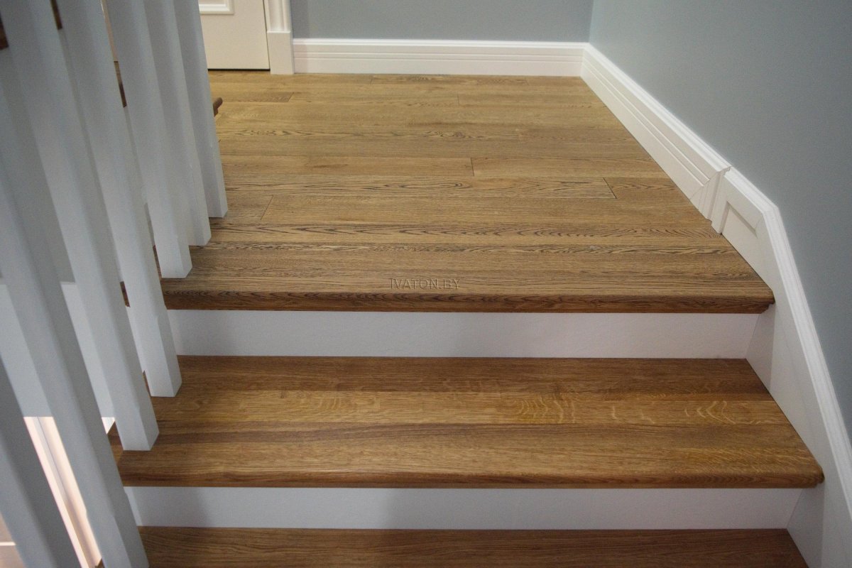 Обшить деревянную лестницу ламинатом