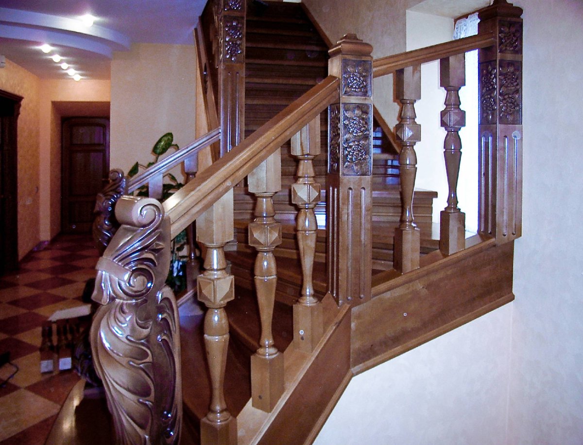 Ограждения лестницы фанера Горизонт