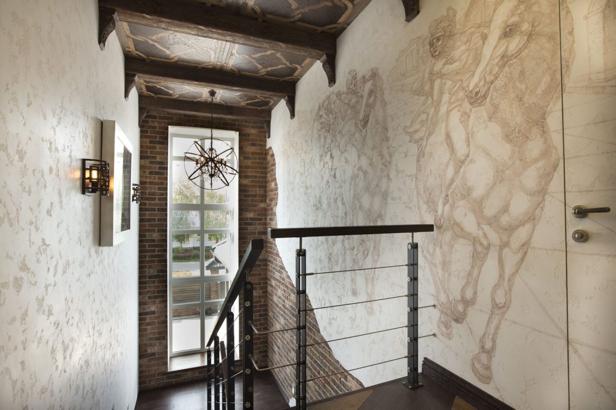 Отделка лестничного пролета