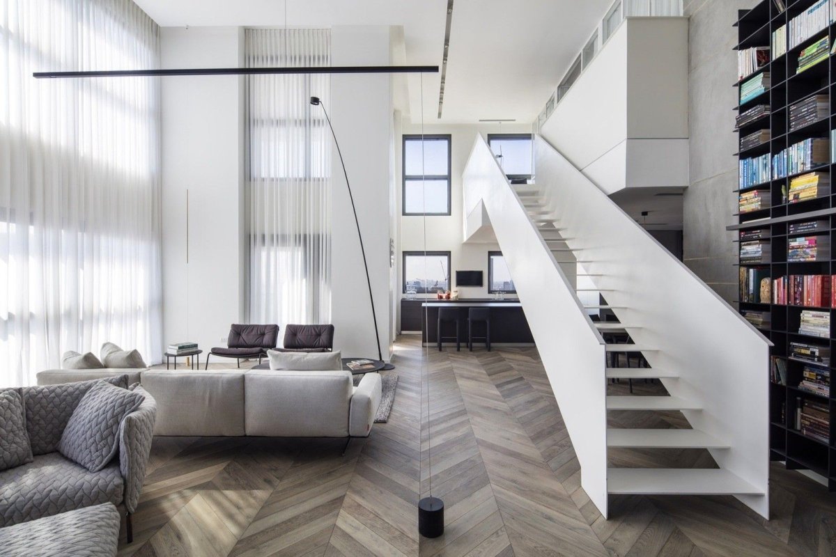 Двухэтажная квартира в современном стиле