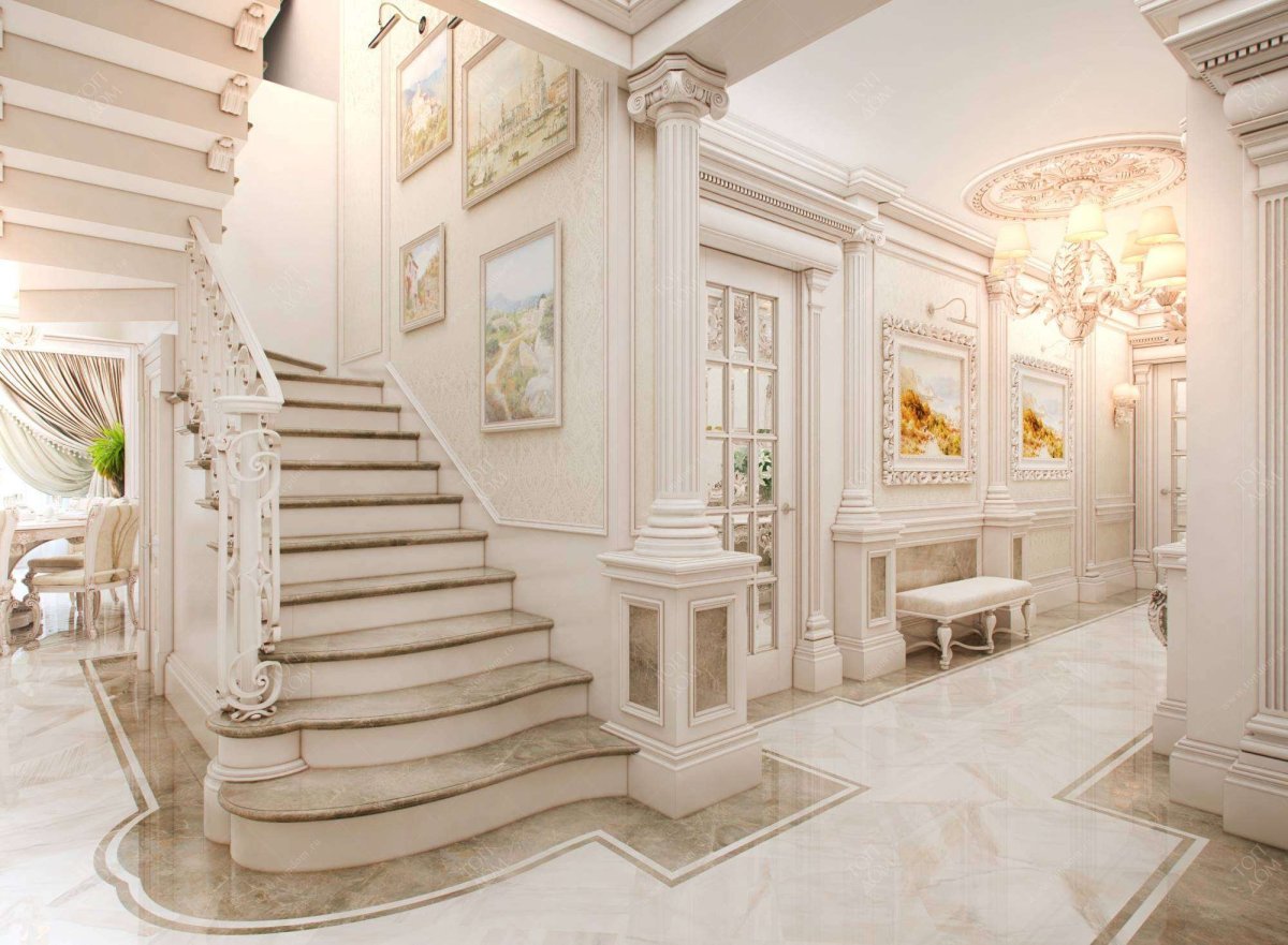 Лестница в классическом интерьере