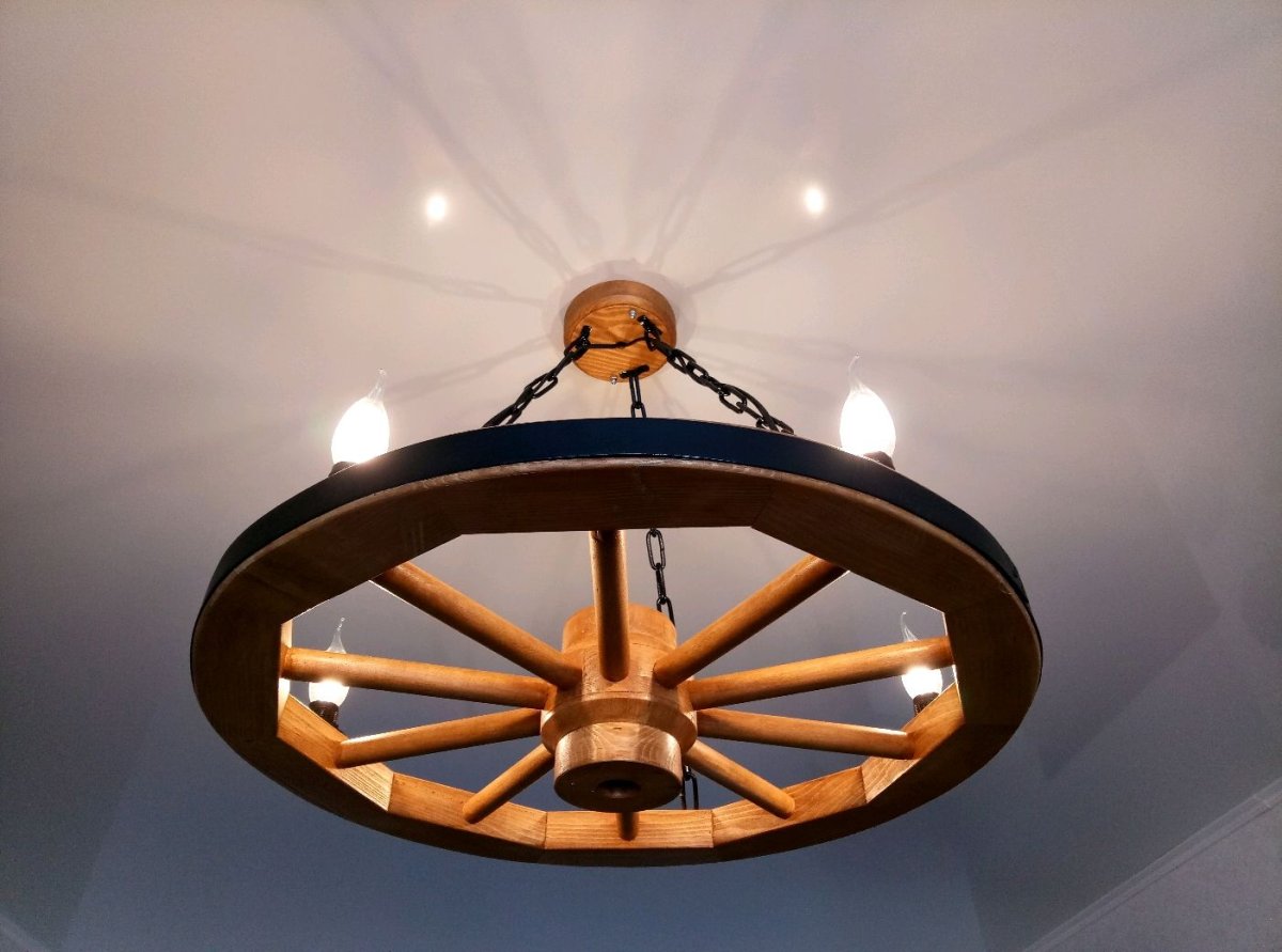 Люстра колесо 1,5м
