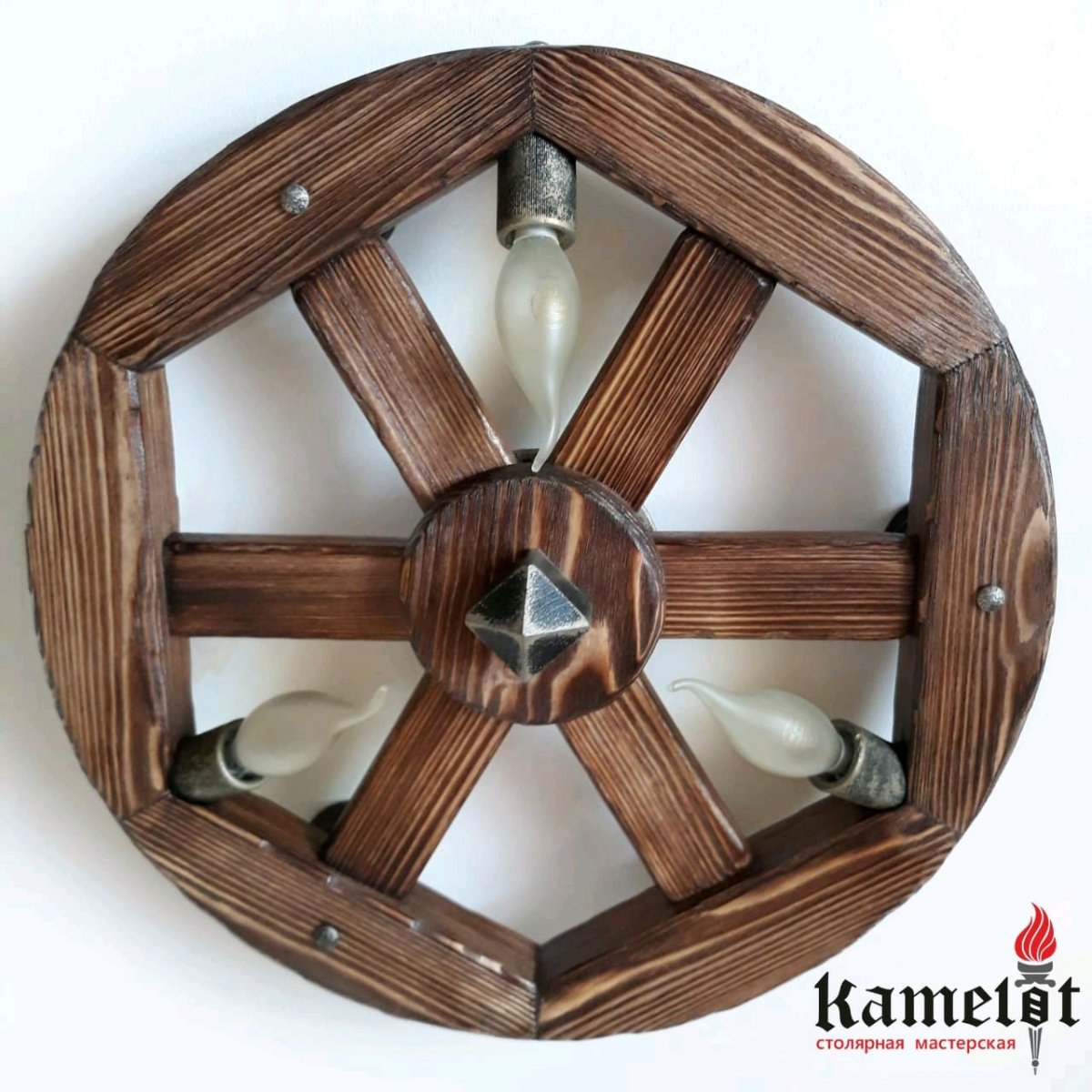 Om люстра Длань.РФ "люстра колесо 70см