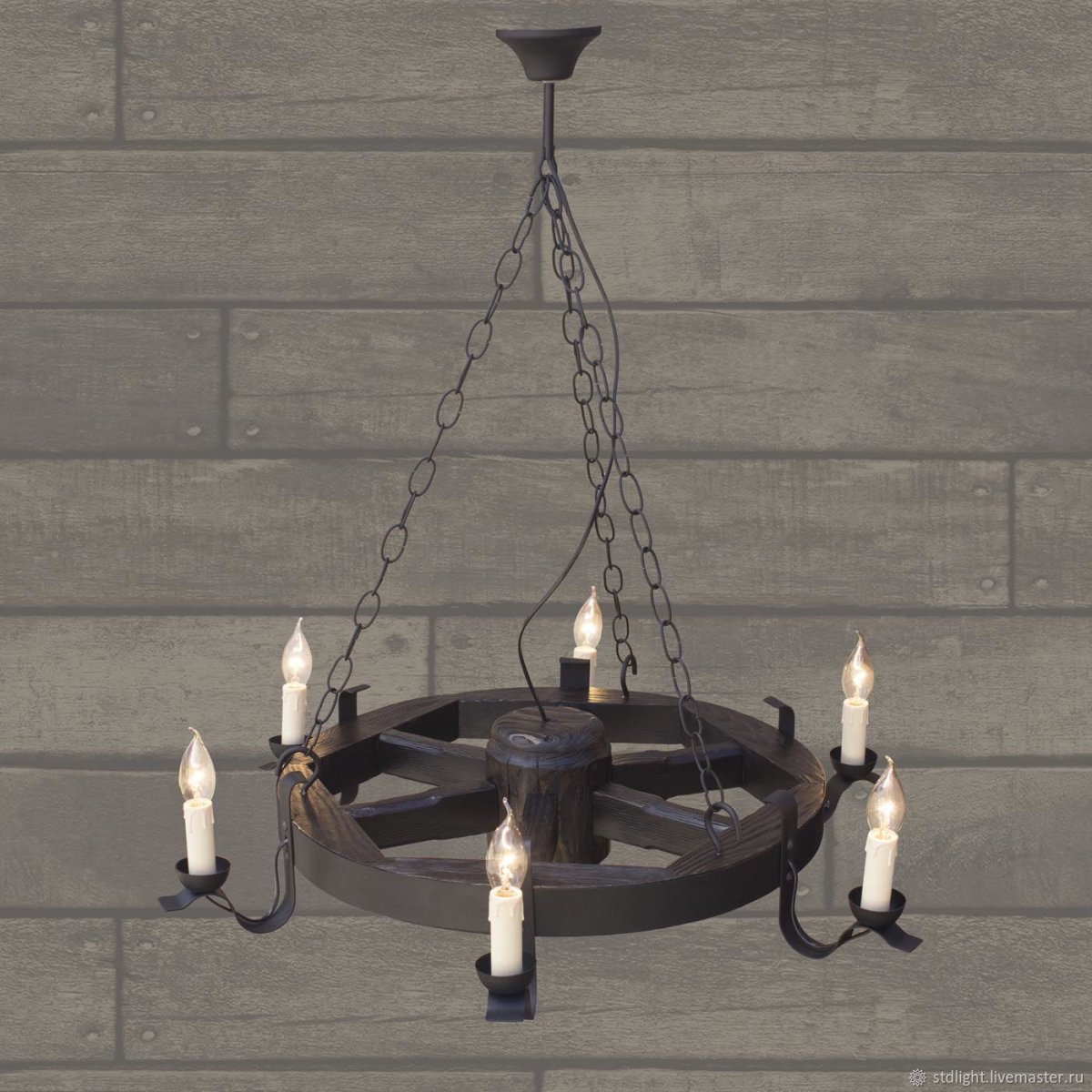 Люстра Винтаж дерево