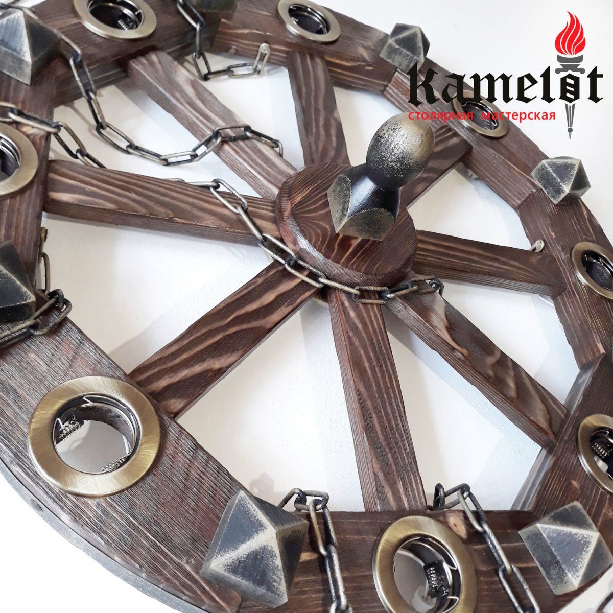 Барус НМ люстра колесо ковка двухъярусная