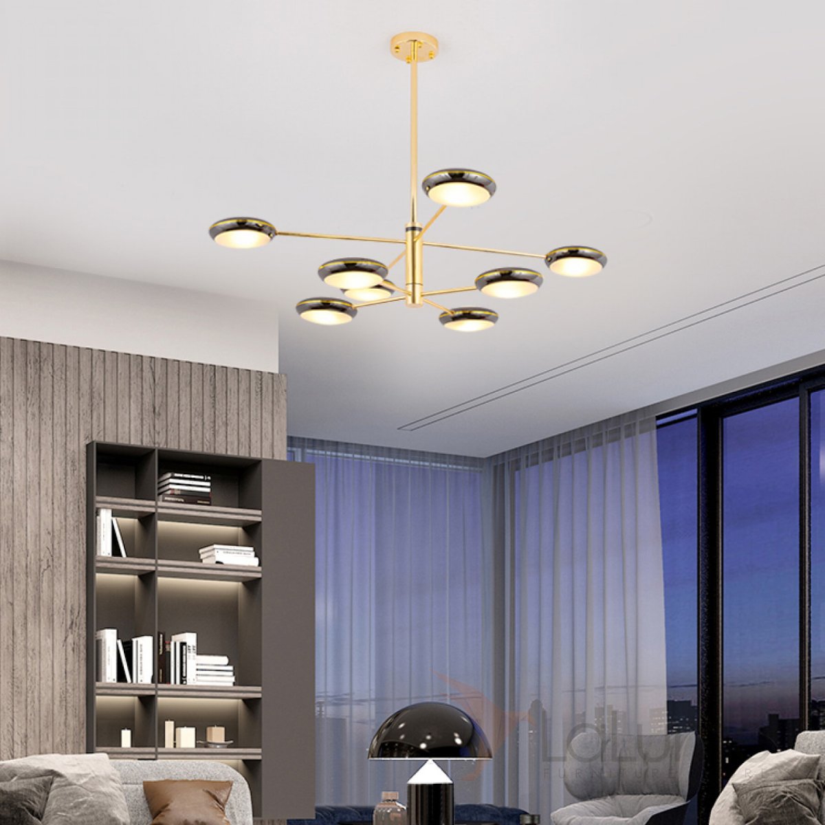 Современные люстры в спальню