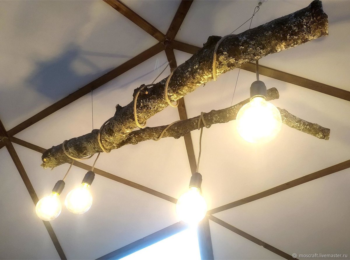 Люстра в эко стиле