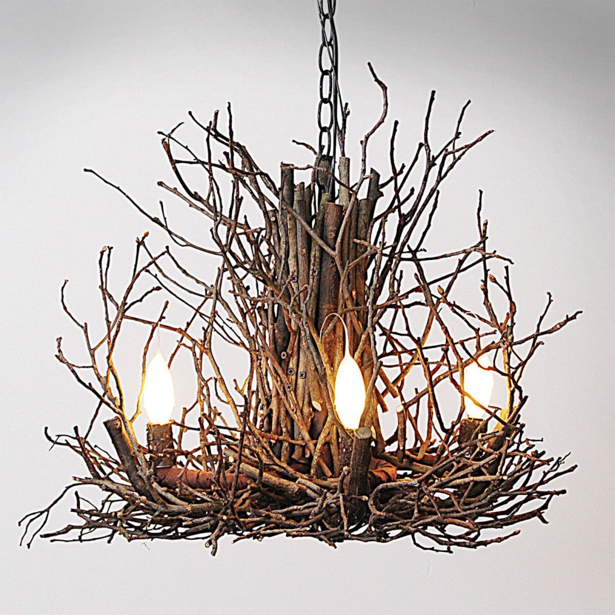 Светильник из веток