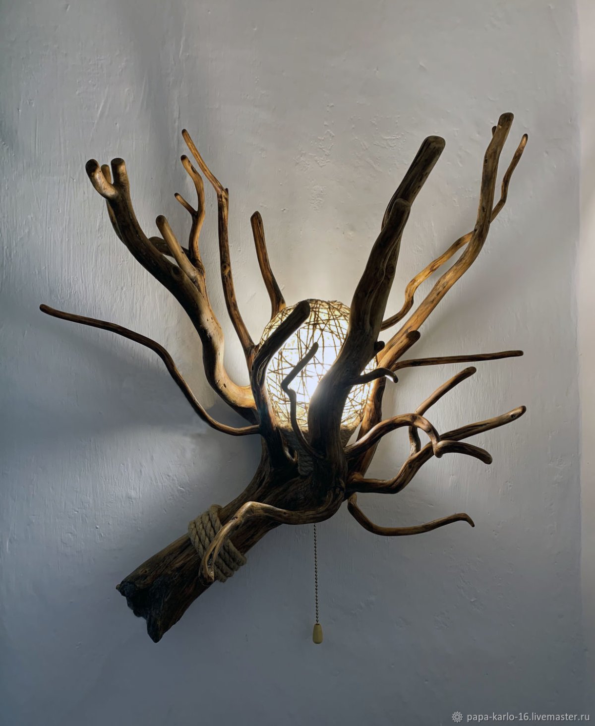 Светильник из коряги