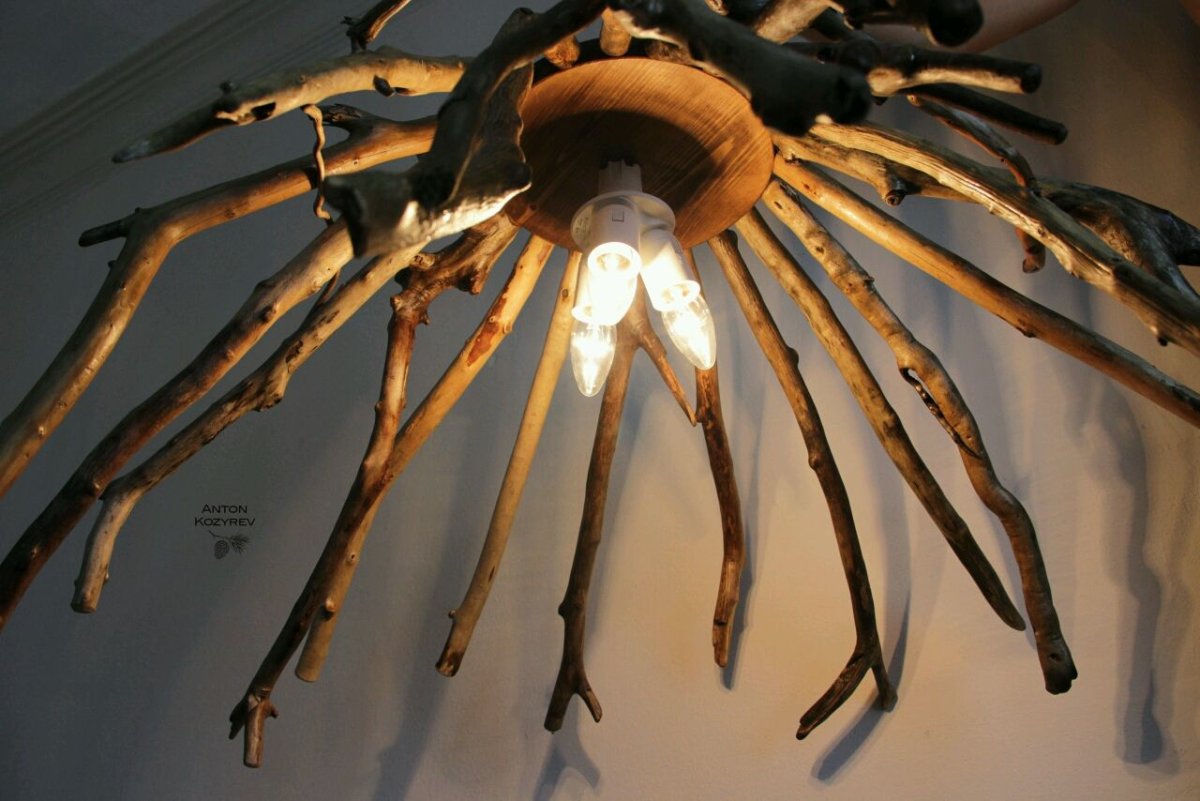 Люстра из коряги