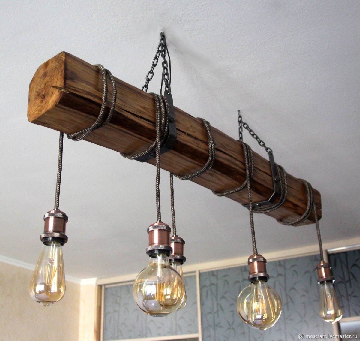 Люстра лофт 15 ламп Эдисона