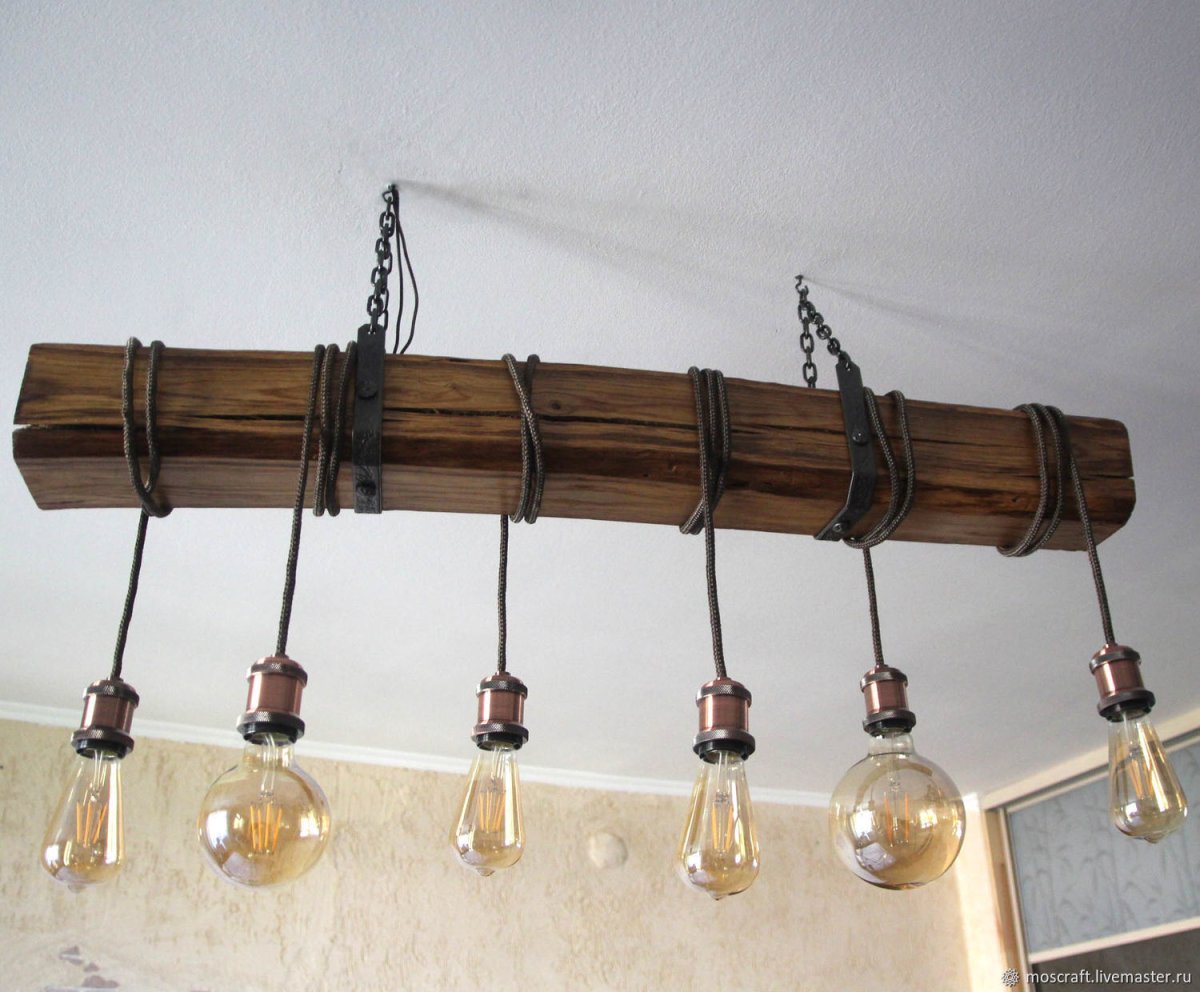 Люстра лофт 15 ламп Эдисона