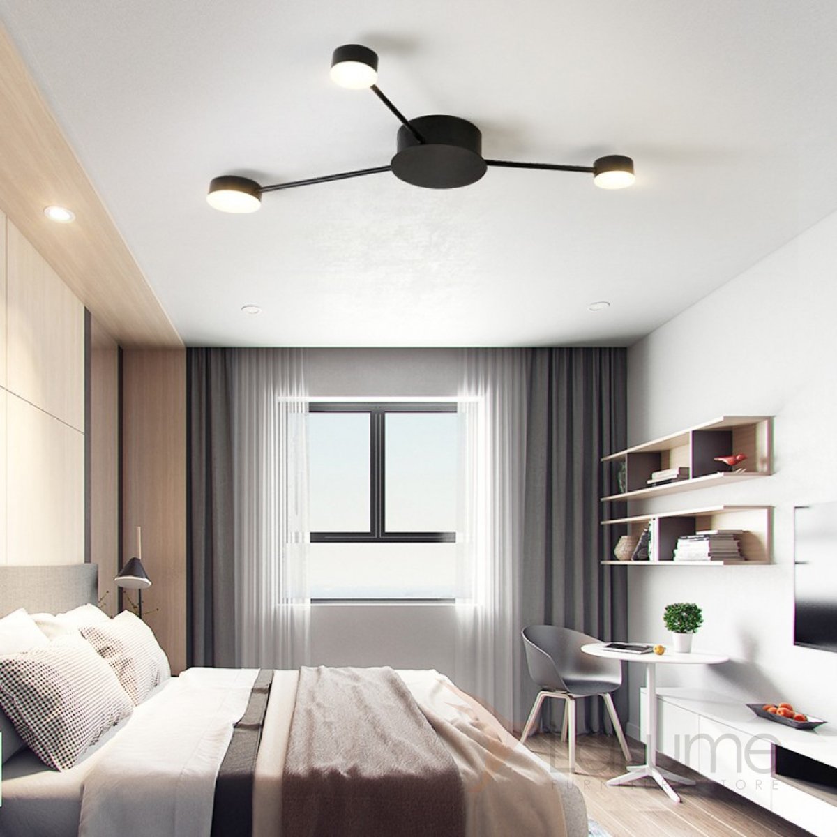 Люстра в скандинавском стиле в спальню