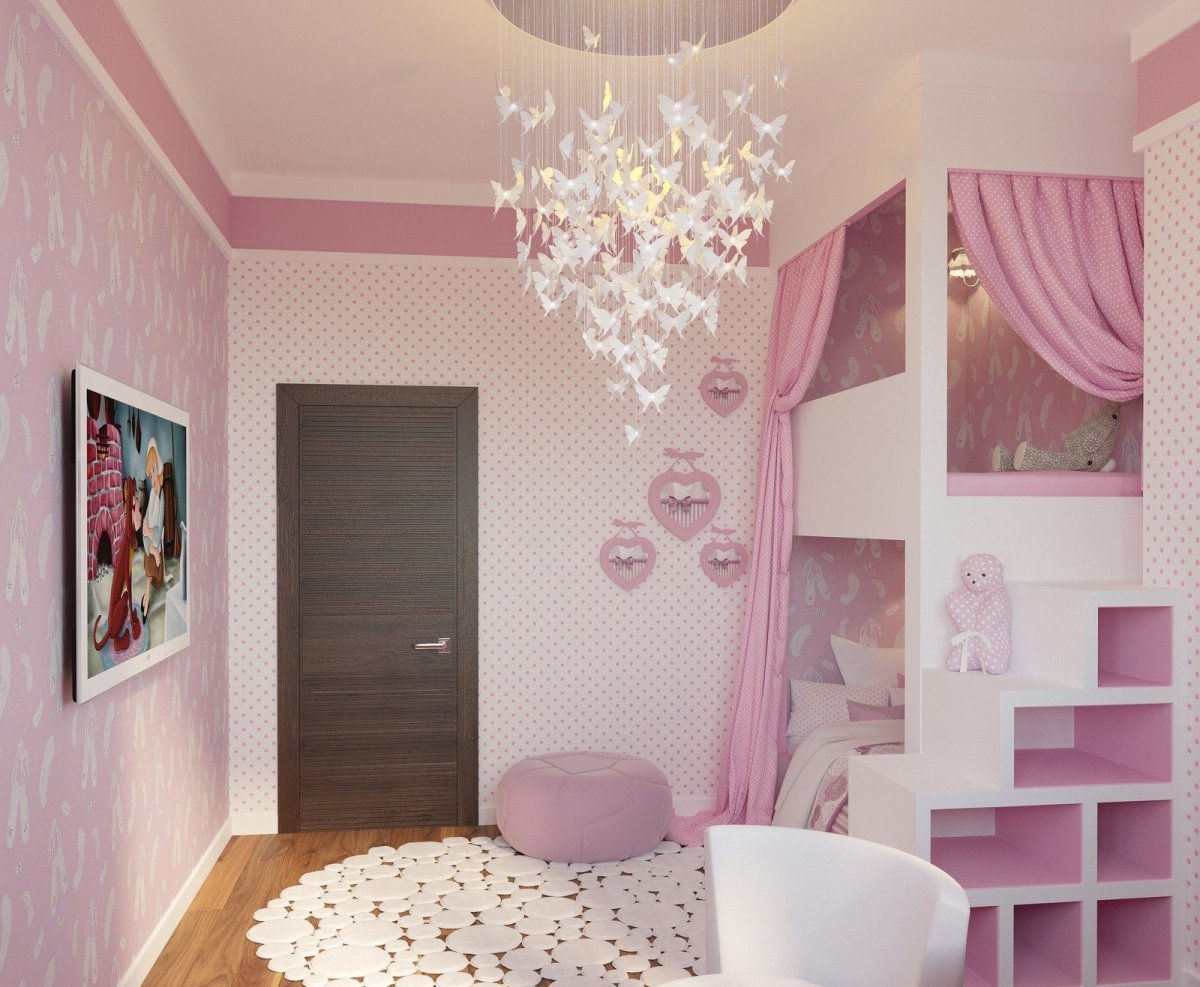 Цветные люстры в интерьере