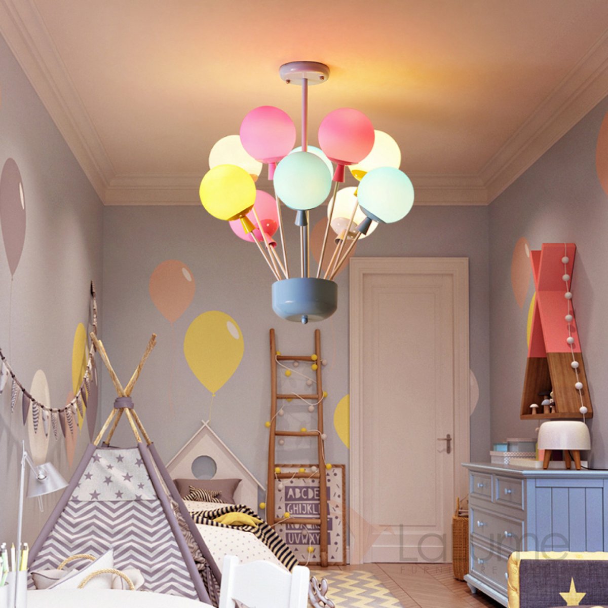 Люстра розовый хрусталь