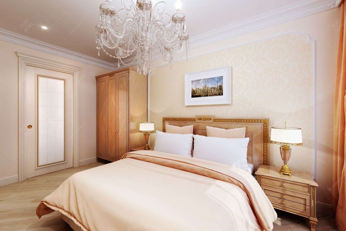 Люстры в интерьере спальни