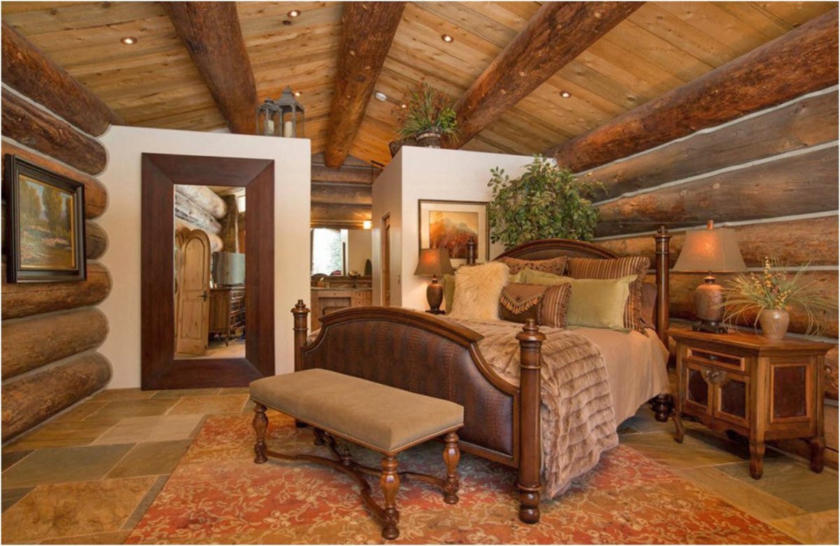 Дом из оцилиндрованного бревна интерьер кухня гостиная