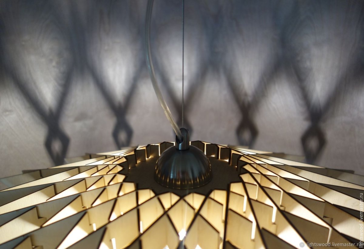 Дизайнерские светильники из фанеры