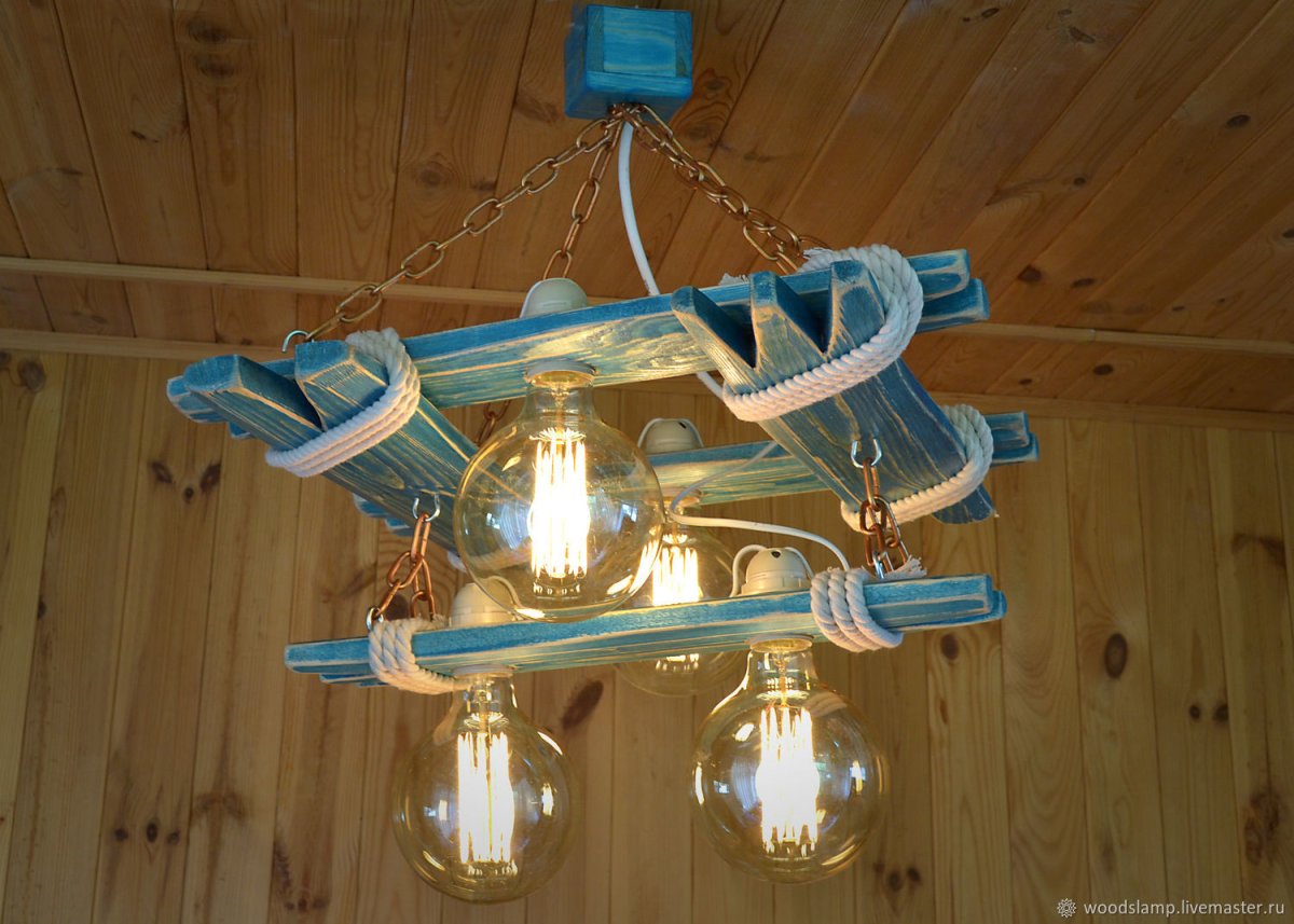 Люстра в деревянный дом