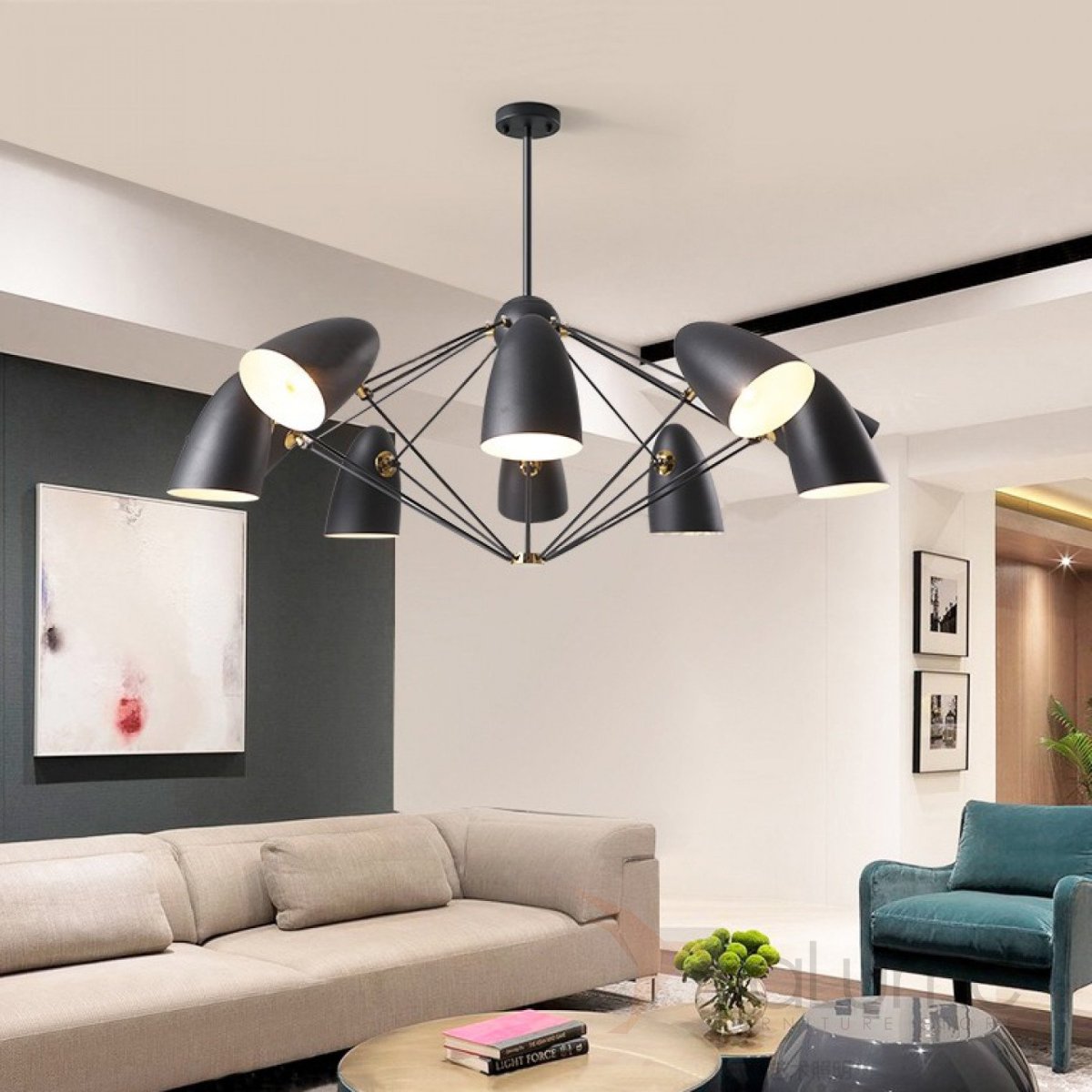 Подвесная люстра eta 10 черный