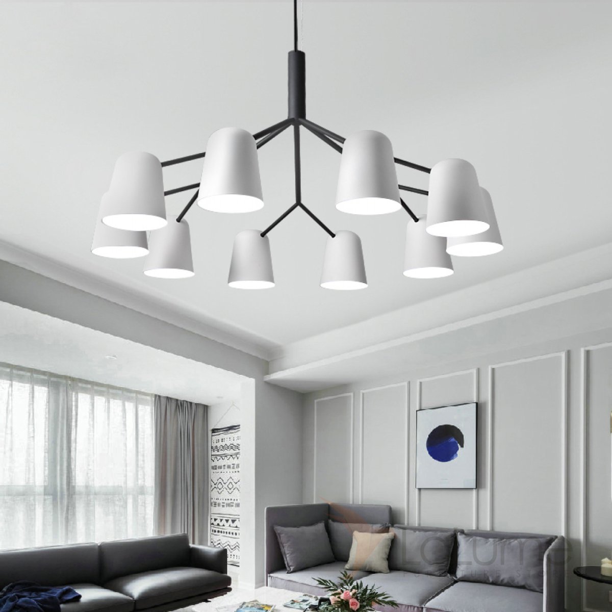 Люстра белая Сканди