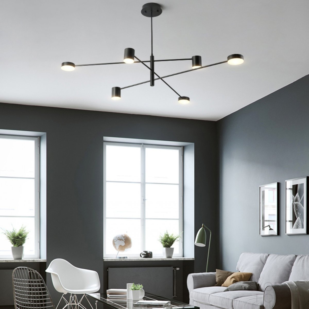 Люстра на штанге inodesign motvikt Black 41.1206