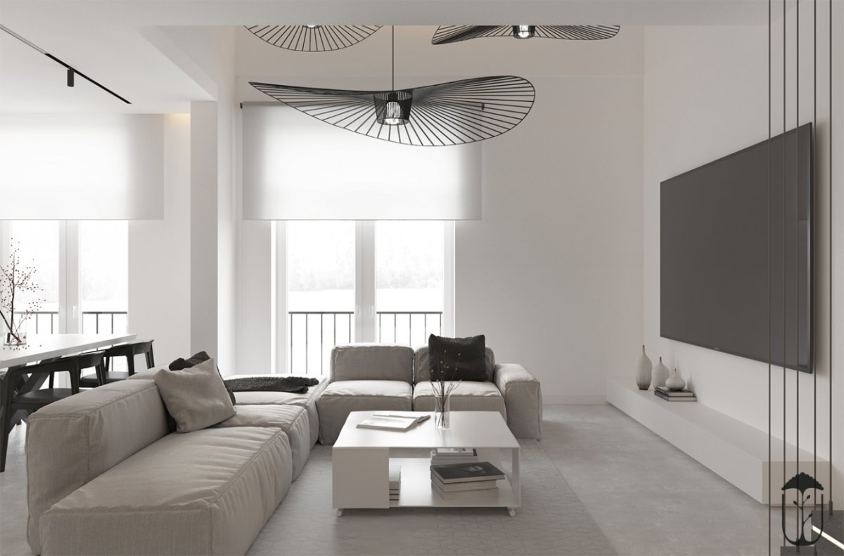 Устройство гостинной дизайн Минимализм