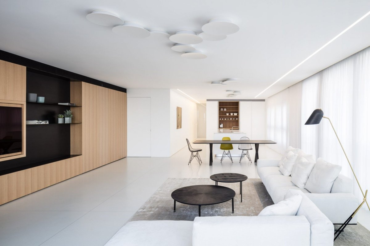 Освещение в гостиной Минимализм