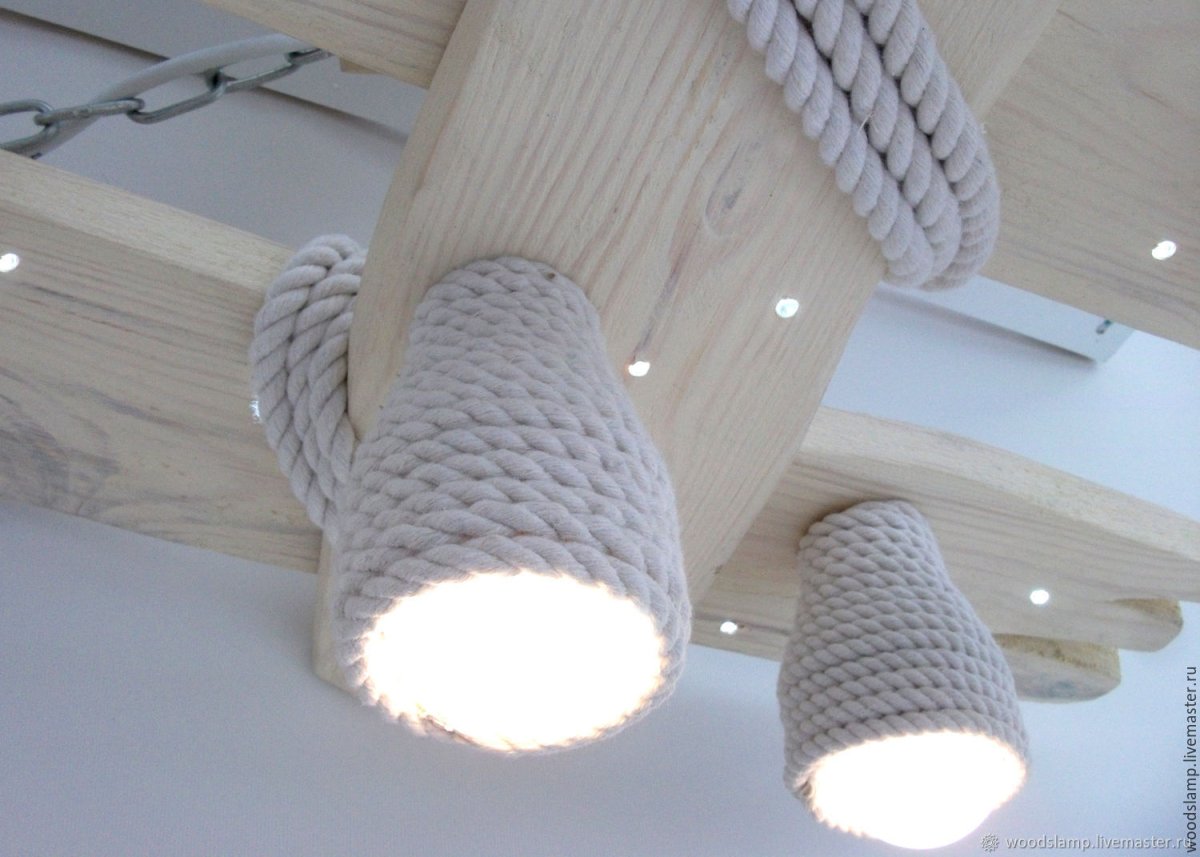 Светильник из веревки