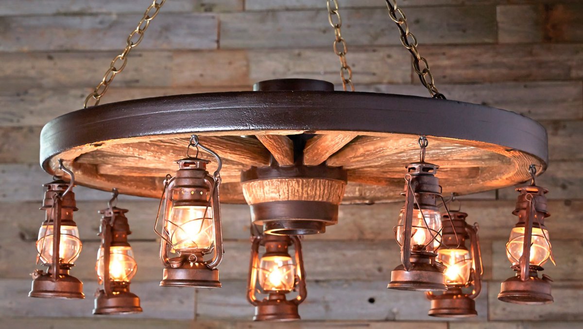 Люстра в стиле рустик