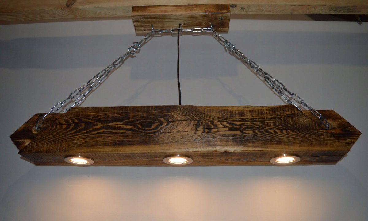 Люстра из балки лофт