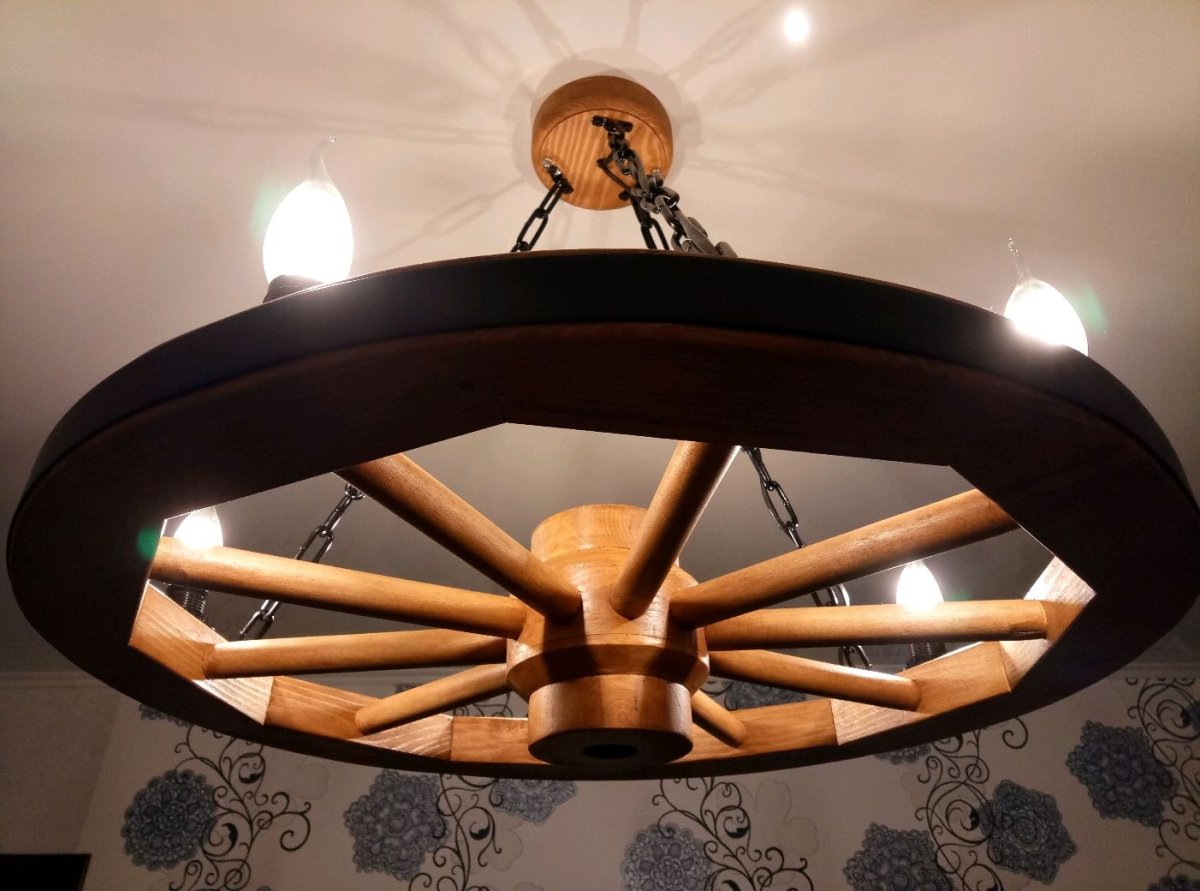 Люстра колесо 1,5м